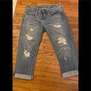 American Eagle distressed boyfriend jeans. Size 2